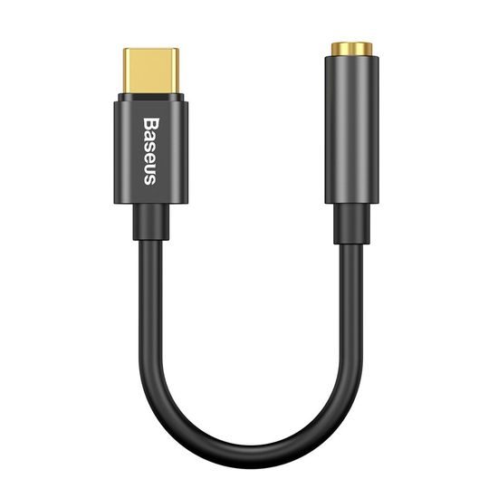 Baseus adapter USB-C - 3,5 mm-es csatlakozó, fekete (CATL54-01)