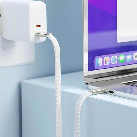 Acefast Kabel (C24-03) USB-C naar USB-C, 60W, 1,2m, Wit