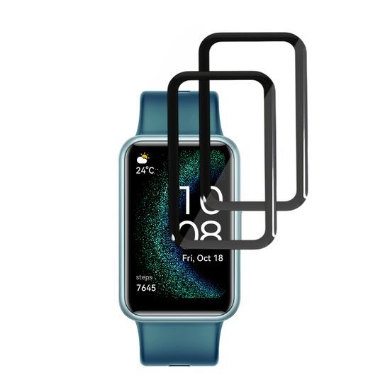 Techsuit Nano Flex, Huawei Watch Fit SE, 2 darab, fekete