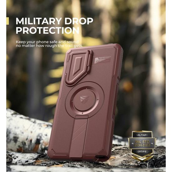 Dexnor MagSafe 360 Kickstand Προστατευτική Θήκη Samsung Galaxy S25 Ultra, Μπορντό