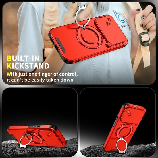 Θήκη Camslide Stand, Xiaomi 17T Pro, κόκκινη