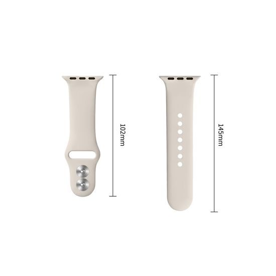 Tech-Protect Silicone kellarihm Apple Watch 8 / 9 / 10 / 11 / 12 / SE / Ultra (44 / 45 / 46 / 49 mm) – beež
