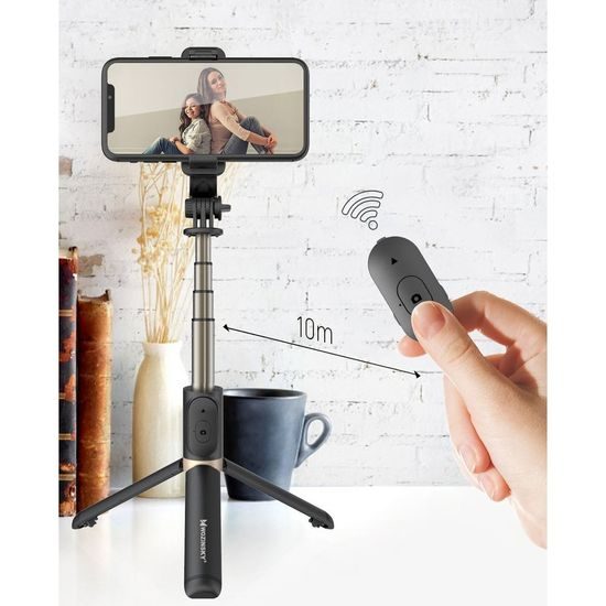 Selfie stick Wozinsky Bluetooth, negru (WSSTK-01-BK)