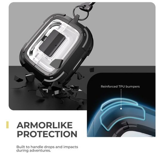 Ανθεκτική θήκη Dexnor, Samsung Galaxy Buds 3 / 3 Pro, μαύρη