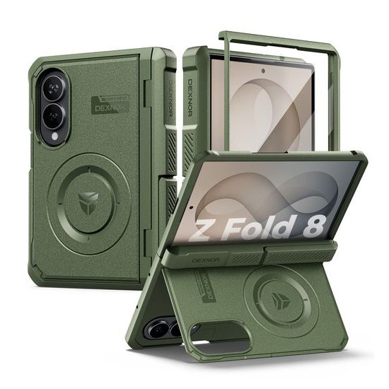 Samsung Galaxy Z Fold 8 vāciņš ar MagSafe – Dexnor – zaļš