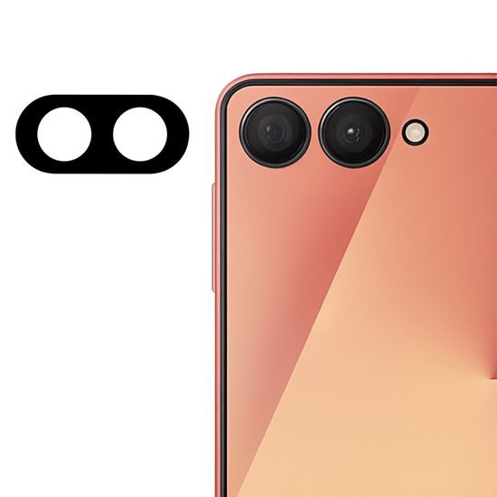 Techsuit προστατευτικό τζάμι φακού κάμερας, Samsung Galaxy Z Flip7, μαύρο