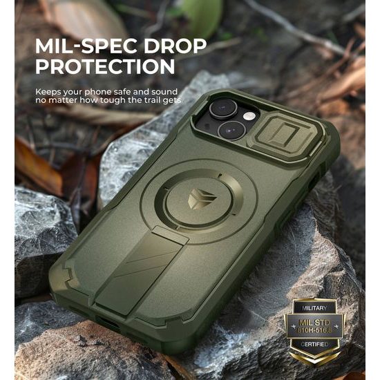 Dexnor MagSafe 360 Kickstand Camprotector калъф iPhone 13 / 14, зелен