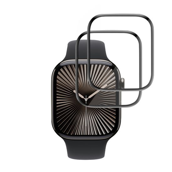 Apple Watch 10 / 11 42mm apsauginė plėvelė – Techsuit Nano Flex, 2 vnt. – juoda