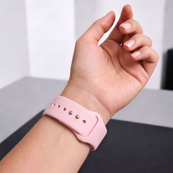 Tech-Protect Silicone rem til Apple Watch 8 / 9 / 10 / 11 / 12 / SE / Ultra (40 / 41 / 42 mm) - Lyserød
