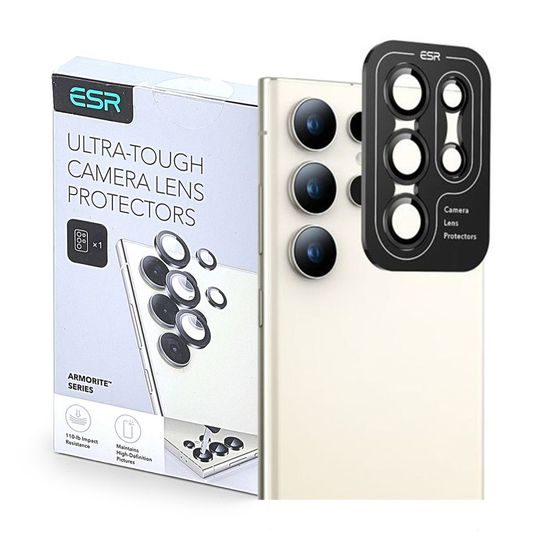 ESR Zaštitno kaljeno staklo na leći kamere, Samsung Galaxy S24 Ultra, crna