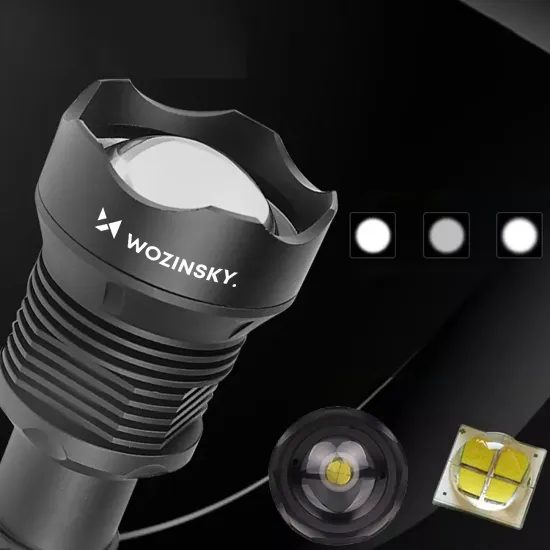 Φακός Wozinsky WLT-20W, 20 W, 2000 lm, IP65, μαύρος