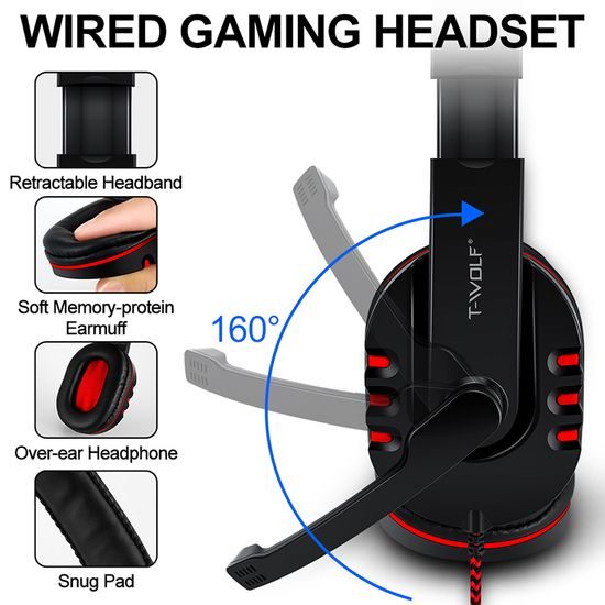 T-WOLF TF800, RGB gaming set 4 σε 1 (πληκτρολόγιο, ποντίκι, headset, mousepad)