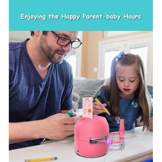 Έξυπνο διαδραστικό ρομπότ ζωγραφικής για παιδιά – εκπαιδευτικό παιχνίδι με 100 κάρτες, αυτόματη ζωγραφική και υποβοηθούμενη μάθηση, πράσινη