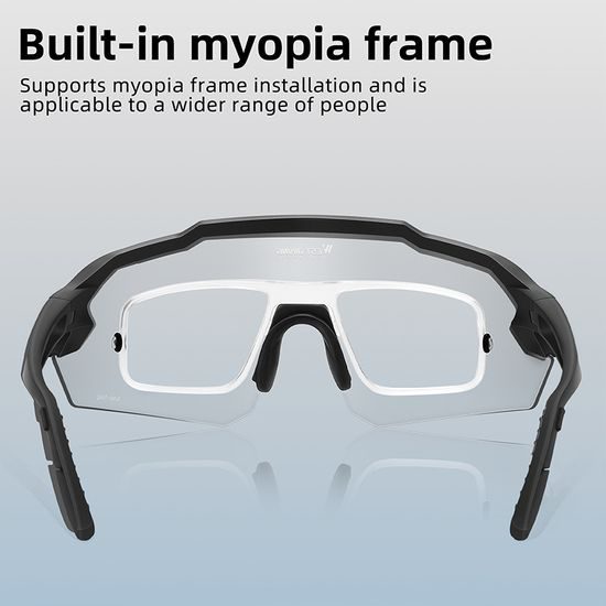 West Biking Fahrradbrille mit photochromatischen Gläsern - UV-Schutz - Sportbrille für Radfahren - Schwarz