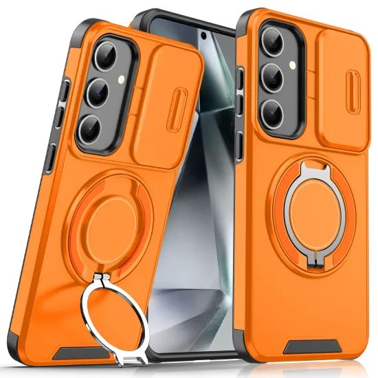 Camslide Stand obal, Samsung Galaxy S24 / S25, oranžový