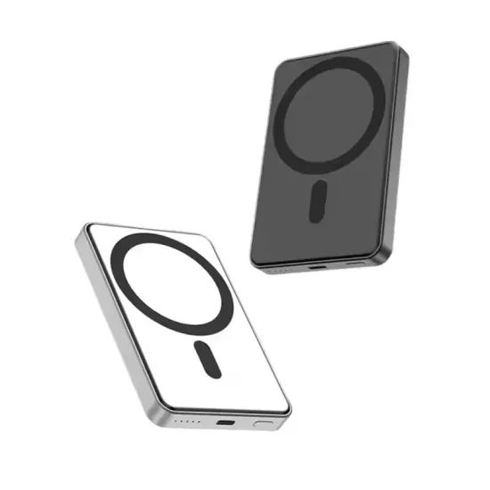 Αλουμινένικό Υπερλεπτό Mini Magsafe Ασύρματο Power Bank, 10000mAh, 22,5W, Μαύρο