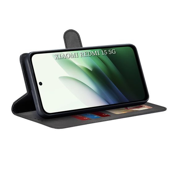 Techsuit Diary Book, Xiaomi Redmi 15 4G / 5G, μαύρο