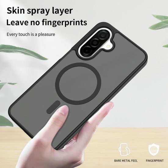 JP MagFit Colour MagSafe θήκη με μαγνήτη N52, Samsung Galaxy A17, μαύρη