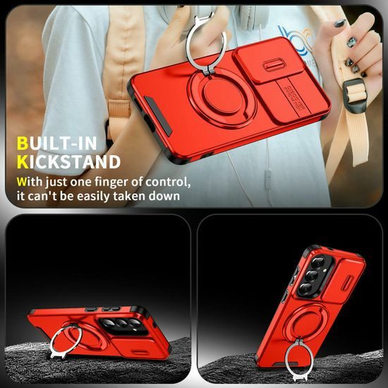 Etui Camslide Stand, Samsung Galaxy S26 Plus, czerwone