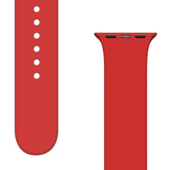 Silikonski pašček APS Apple Watch 2 / 3 / 4 / 5 / 6 / 7 / 8 / SE (38, 40, 41 mm), rdeč