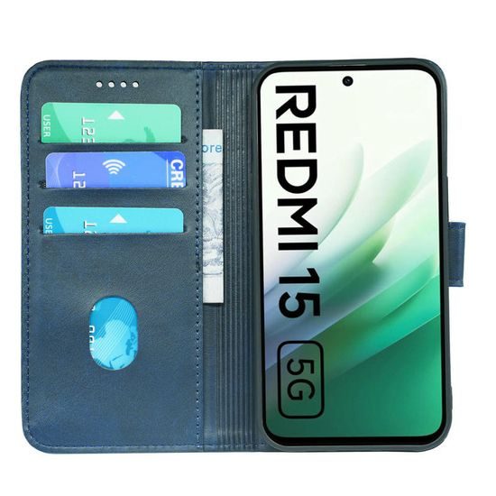 Θήκη Magnet, Xiaomi Redmi 15, μπλε