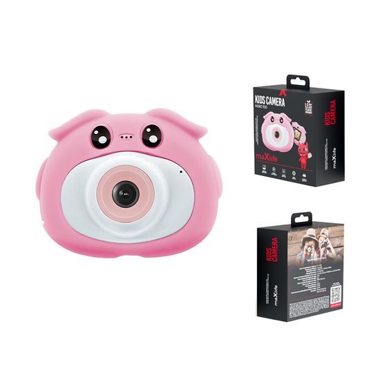 Maxlife MXKC-100 Gyerek digitális fényképezőgép kamera funkcióval, rózsaszínű