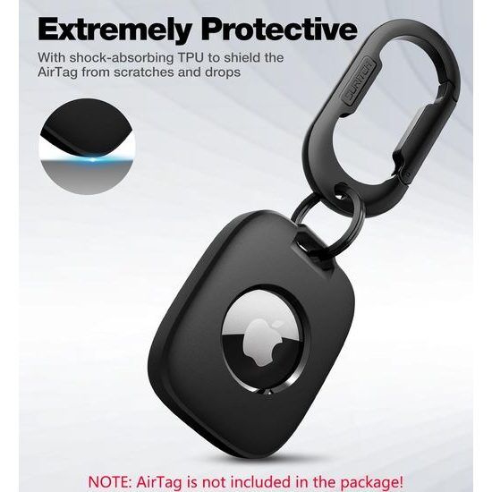 Suritch προστατευτική θήκη, Apple AirTag, μαύρη