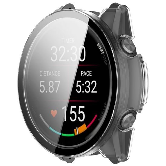 Techsuit Defense360 Pro Schutzhülle für Garmin Forerunner 70 / Forerunner 170 - Gehärtetes Displayschutzglas - Transparent