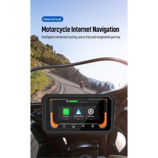 Motociklistički 6" CarPlay zaslon s bežičnim Apple CarPlay i Android Auto