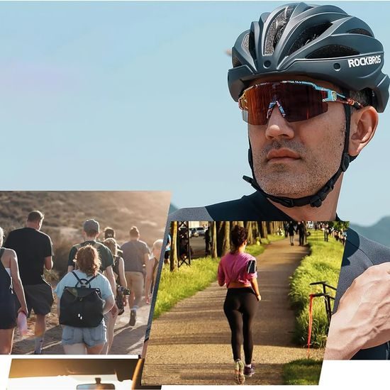Rockbros Fotokromatična kolesarska očala z UV zaščito in vložkom za dioptrična stekla, večbarvna