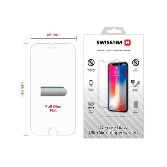 Swissten 2,5D Folie de sticlă securizată protectoare, Apple iPhone 7 PLUS / 8 PLUS