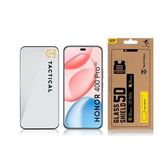 Tactical Glass Shield 5D γυαλί για Honor 400 Pro, μαύρο