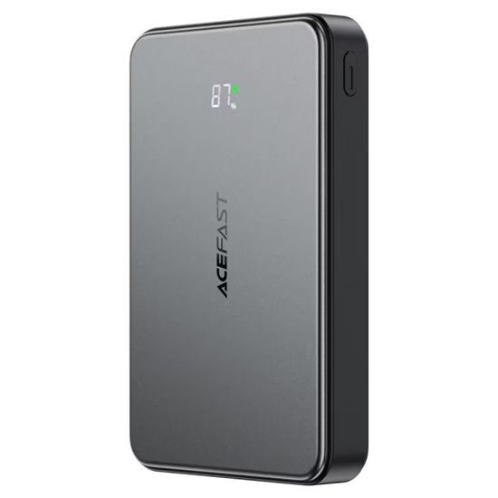 Acefast MagSafe Draadloze Powerbank (M31) 10.000 mAh - 2x USB-C - met USB-C Kabel - 22,5 W - Zwart
