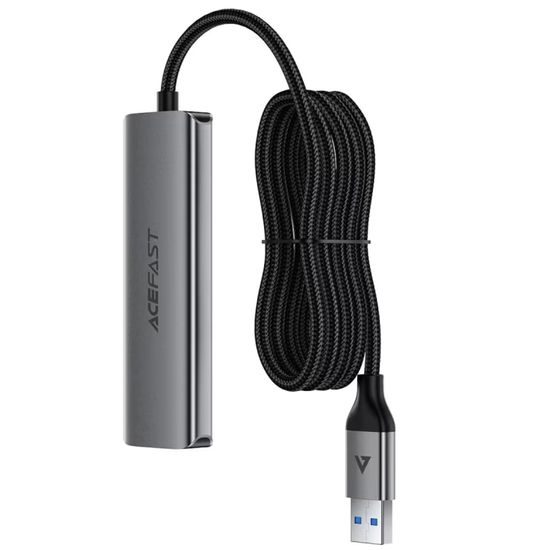 Acefast 4-in-1 Adapter (J17) - 4x USB 3.0 - 5 Gb/s - Plug & Play - Grijs