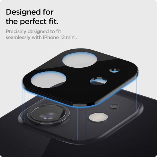 Techsuit sklíčko pro čočku fotoaparátu, iPhone 12, černé