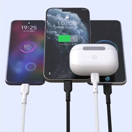 Καλώδιο Dudao L9C USB-C – USB-C, 65W, 1 m, λευκό