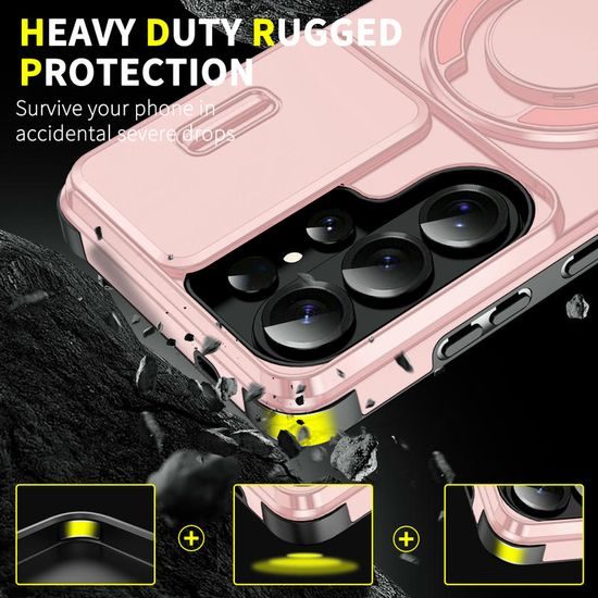 Camslide Stand obal, Samsung Galaxy S26 Ultra, růžový