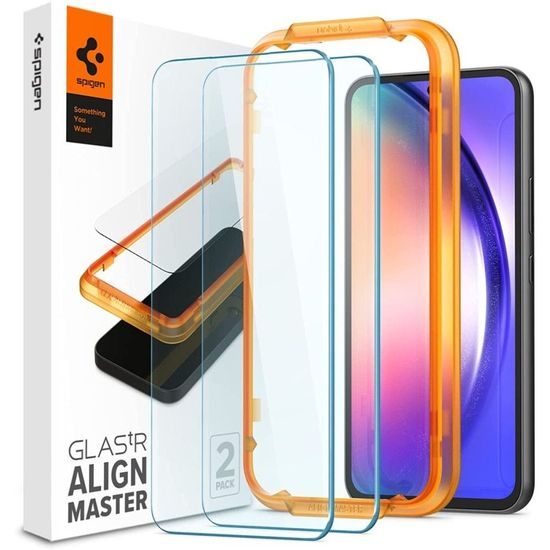 Spigen Glass ALM Glas.TR 2 kosa z aplikatorjem, Zaščitno kaljeno steklo, Samsung Galaxy A54 5G