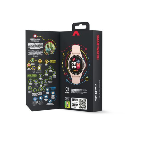 Maxlife MXSW-210 Detské chytré hodinky, ružové