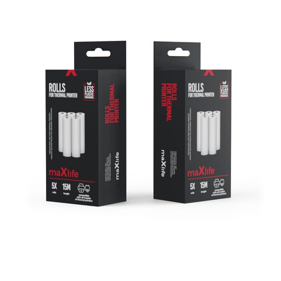 Maxlife σετ 5 ρολών για θερμικούς εκτυπωτές