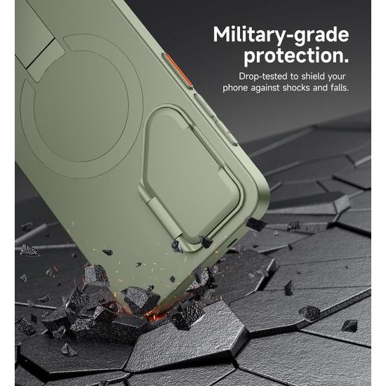 Suritch MagSafe Kickstand Camprotector калъф Samsung Galaxy S25, зелен