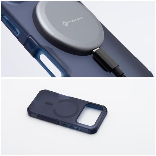 iPhone 17 Pro / 18 Pro dėklas – Forcell F-Protect BumperX MagSafe – tamsiai mėlyna
