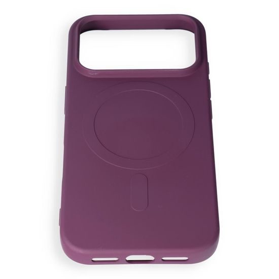 iPhone 17 Pro / 18 Pro silikona vāciņš – Silicone Mag Cover MagSafe – ķiršsarkans