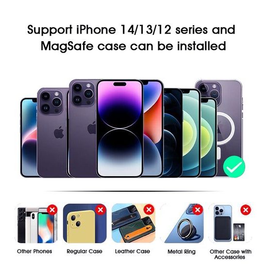 Βάση αυτοκινήτου MagSafe με ασύρματη φόρτιση και ενεργητική ψύξη