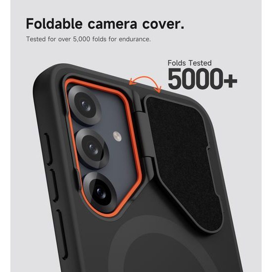 Suritch MagSafe Kickstand Camprotector θήκη Samsung Galaxy S25 FE, μαύρη