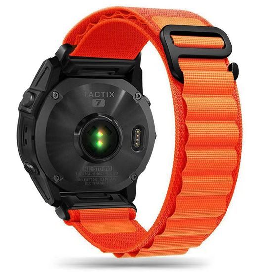 Tech-Protect Nylon PRO szíj, Garmin Fenix 5 / 6 / 6 Pro / 7, narancs