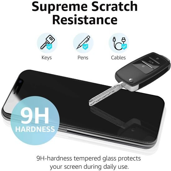Privacy 5D Zaščitno kaljeno steklo, iPhone X / XS /11 Pro