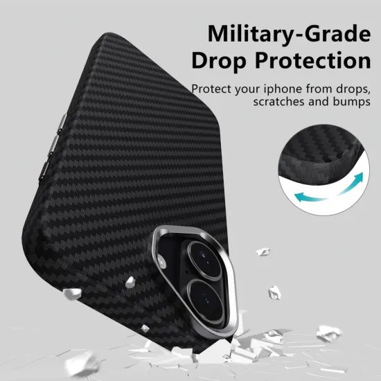 Tech-Protect Ion Carbon MagSafe, iPhone 17, μαύρο-ασημί