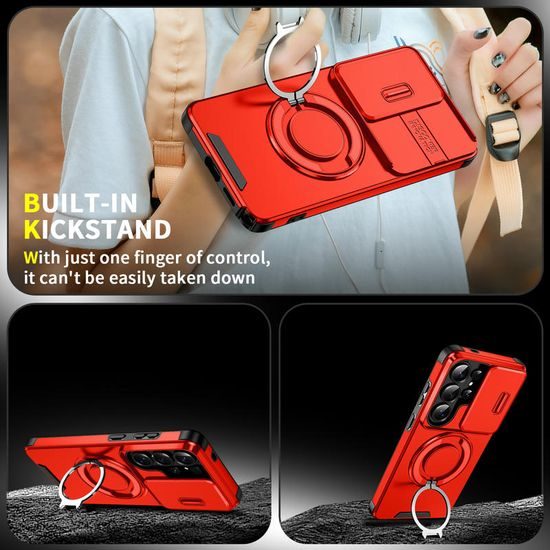 Θήκη Camslide Stand, Samsung Galaxy S26 Ultra, κόκκινη