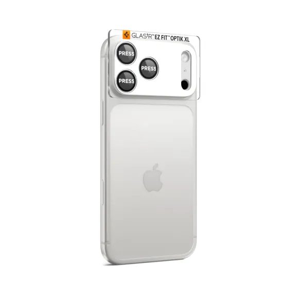 Spigen Optik Pro XL TR EZ Fit προστασία κάμερας, iPhone 17 Pro, ασημί